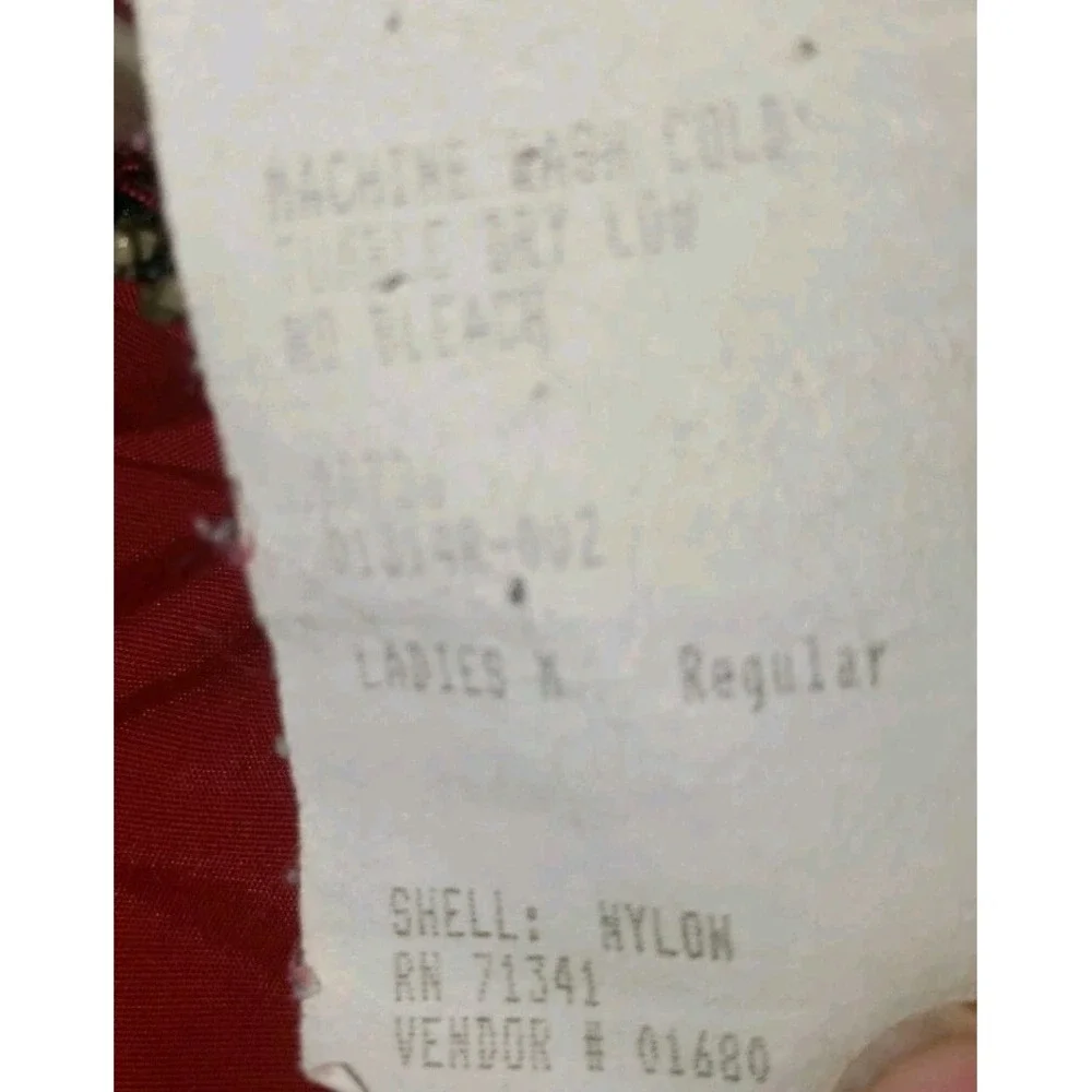 Vtg  LL Bean Anorak Windbreaker Pullover Hooded Jacket Aztec Wine Women's‎ M USA - Picture 7 of 7